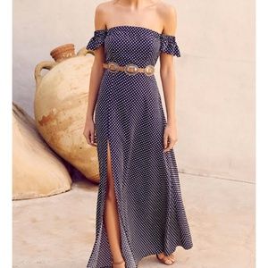 Lulus off the shoulder maxi dress